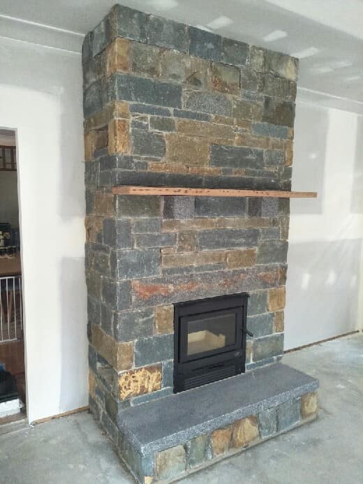 Rock fire place